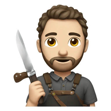 argentino con cuchillo sticker