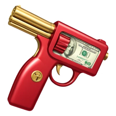 Red Tiktok money gun "Sugar Daddy" titled sticker