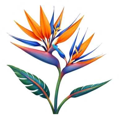 bird of paradise flower sticker
