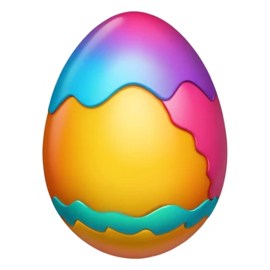 Colorful easter egg sticker
