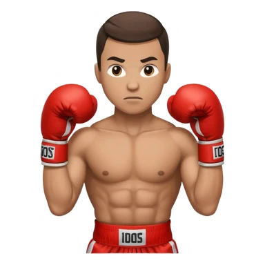 athlete in boxing gloves sticker