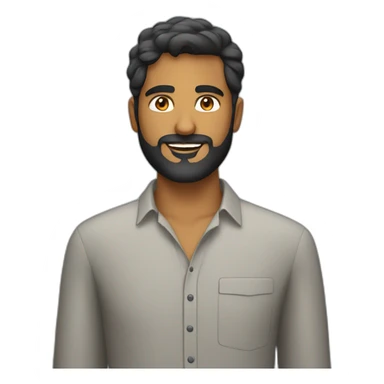 sri lankan handsome and smart guy with a beard sticker