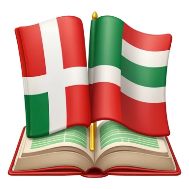 italian austrian flags in a dictionary sticker