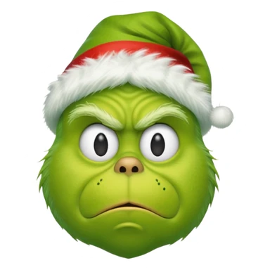Un emoji de el Grinch diciendo ho ho ho sticker