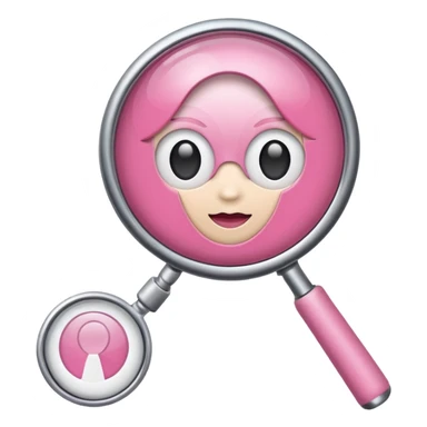 mix light pink dark pink and white girly internet wifi with a magnifying glass sticker