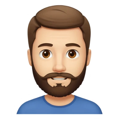 short haired bearded guy sticker