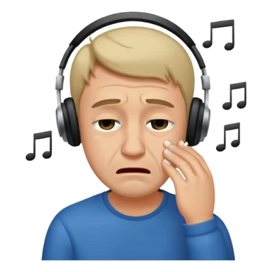 Guy crying to mucis sticker