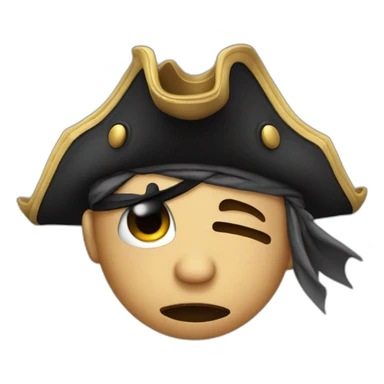 pirate Face Holding Back Tears sticker