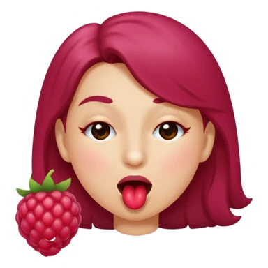 Face winking blowing raspberry sticker