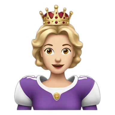 queen elizabet play football sticker