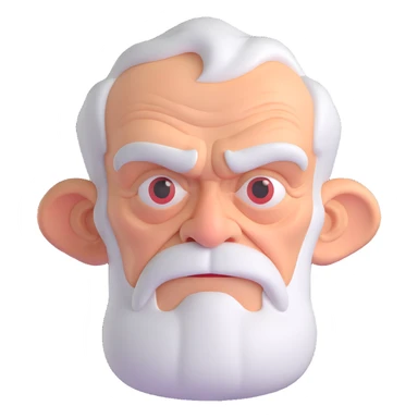old grumpy person sticker