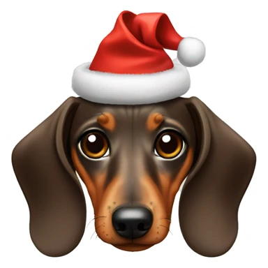 Dachshund wearing a christmas bow  sticker