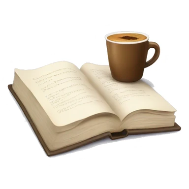 coffee and book sticker