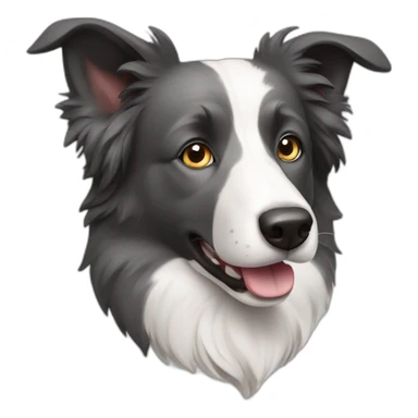 Grey Border Collie sticker