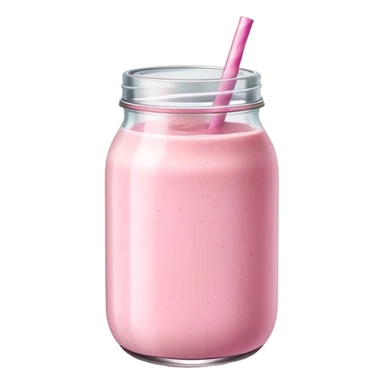 pink smoothie in a jar sticker