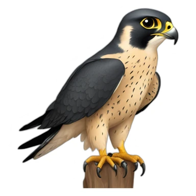 Peregrine falcon tattooed sticker