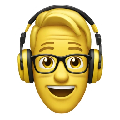 goofy dj yellow emoji  sticker