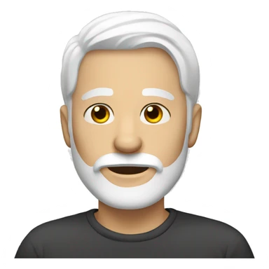 guy-with-white-hair and white beard with hazel eyes sticker