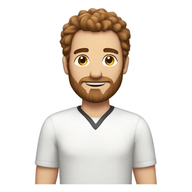 White man with brown hair and very hairy arms but no hair on hands sticker