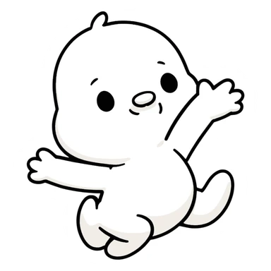 Snoopy dancing fat sticker