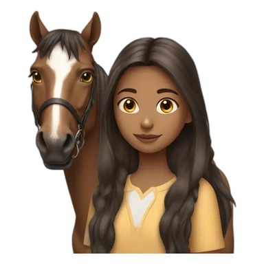 girl-with-cat-and-horse sticker