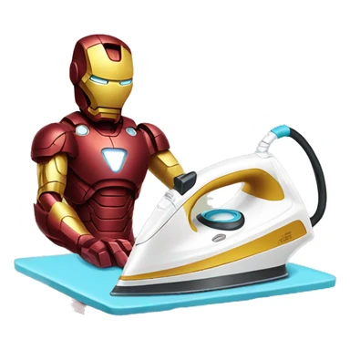 ironman ironing clothes sticker