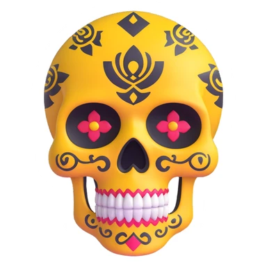 Sugar skull with wu-tang clan logo incorporated sticker