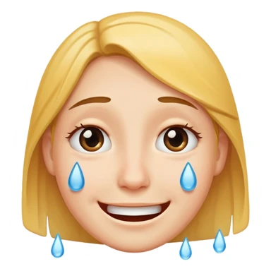 Smiling face with tears  sticker