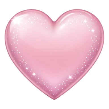 Light pink heart with sparkles  sticker