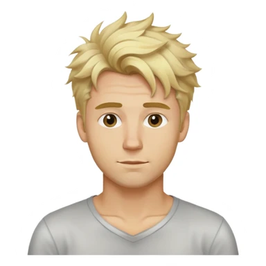 Gay man, tall, blonde, handsome, messy hair sticker