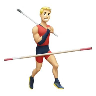 Male Pole Vaulter  sticker