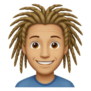 man light skin with dread hair sticker