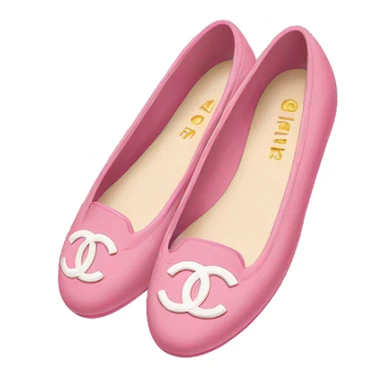 chanel pink flats sticker