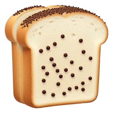 Slice of white bread with chocolate sprinkles sticker