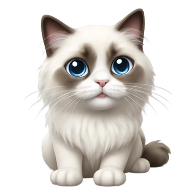 Cutest ragdoll cat ever sticker