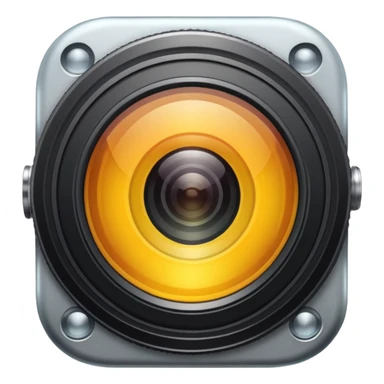 A simple camera lens, front view, no face sticker