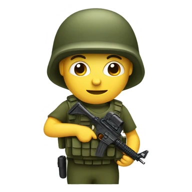 Army with a gun sticker