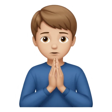 boy asking for silence sticker