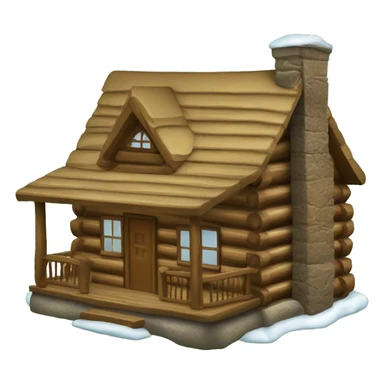 Christmas log cabin sticker