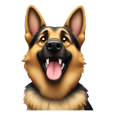 Happy German Shepherd  sticker