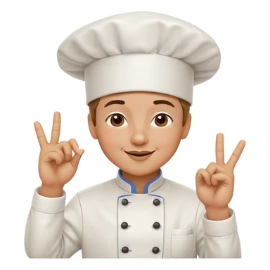 chef making a kiss gesture with fingers sticker