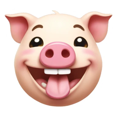 Laughing pig sticker