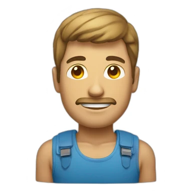 un homme avec genoux au sol sticker