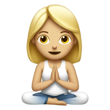 Blond women with camera meditating  sticker