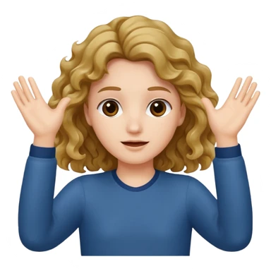 I am innocent hands up it was not me wavy hair sticker