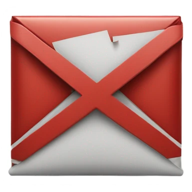 red crossed-out e-mail sticker