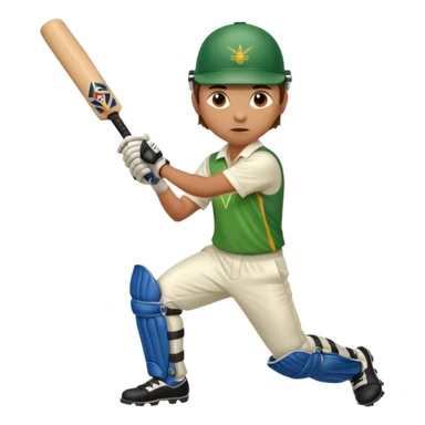 Playing cricket sticker
