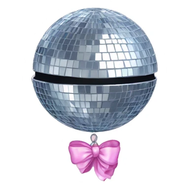 Disco ball wit bow sticker