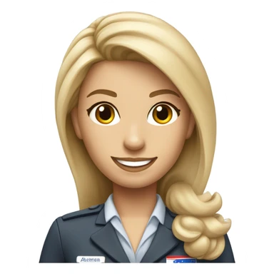 blonde flight attendant american airlines sticker