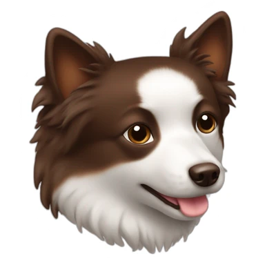 Spitz chocolate dark with brown no white colour  sticker